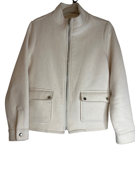 Joie Jackets & Blazers - Joie Cream Zip-Front Pea Coat, sz Sm